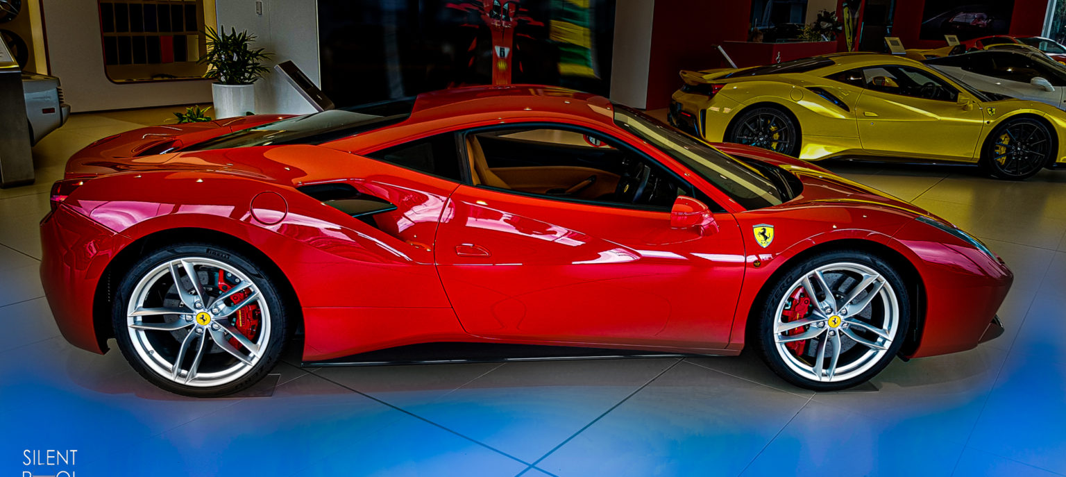 Ferrari Luxury Sports Car Showroom Photography